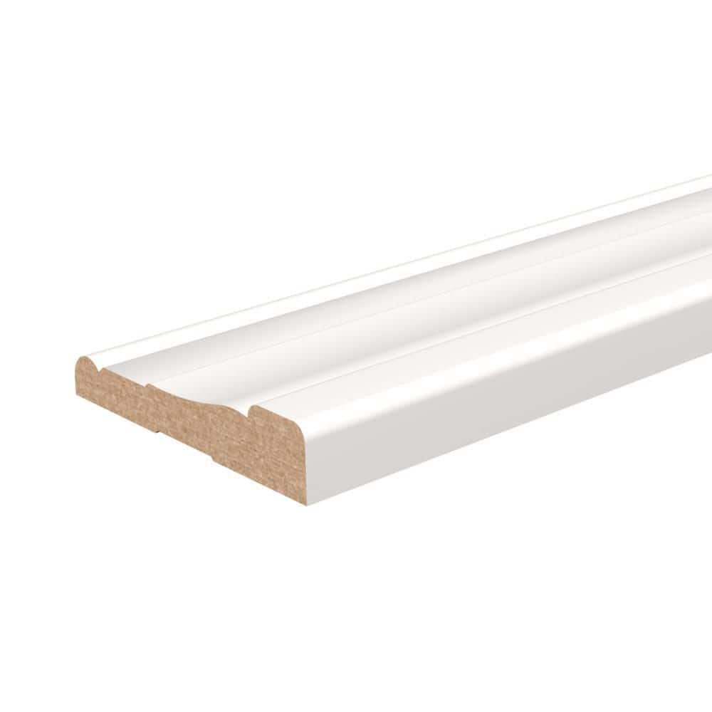HOUSE OF FARA 11/16 in. D x 3-1/2 in. W x 90 in. L Primed Pine Wood Finger-Joint 4 Sides Casing Moulding (2)