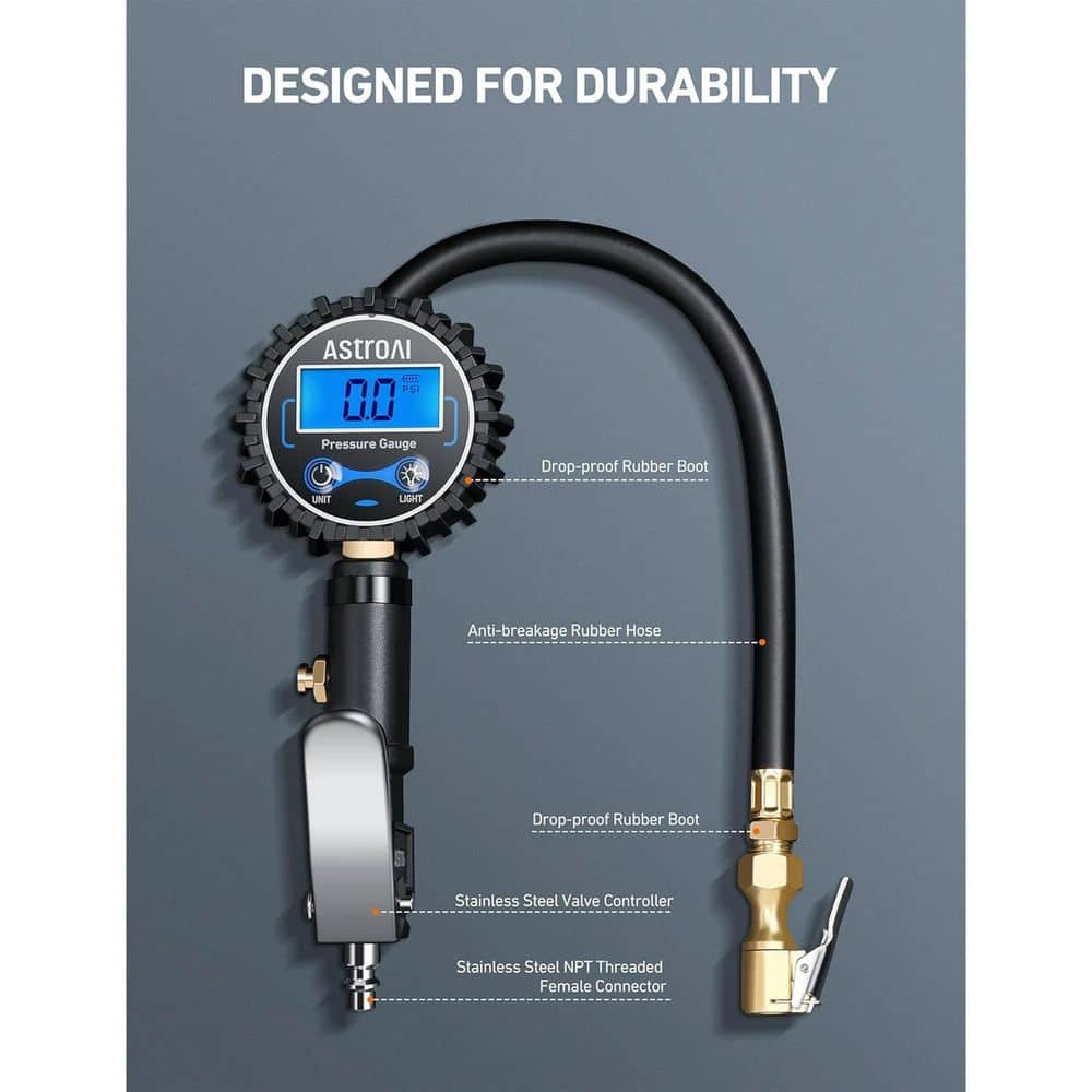 AstroAI 0-250 PSI Digital Tire Inflator with Easy to Read Pressure Gauge (3)