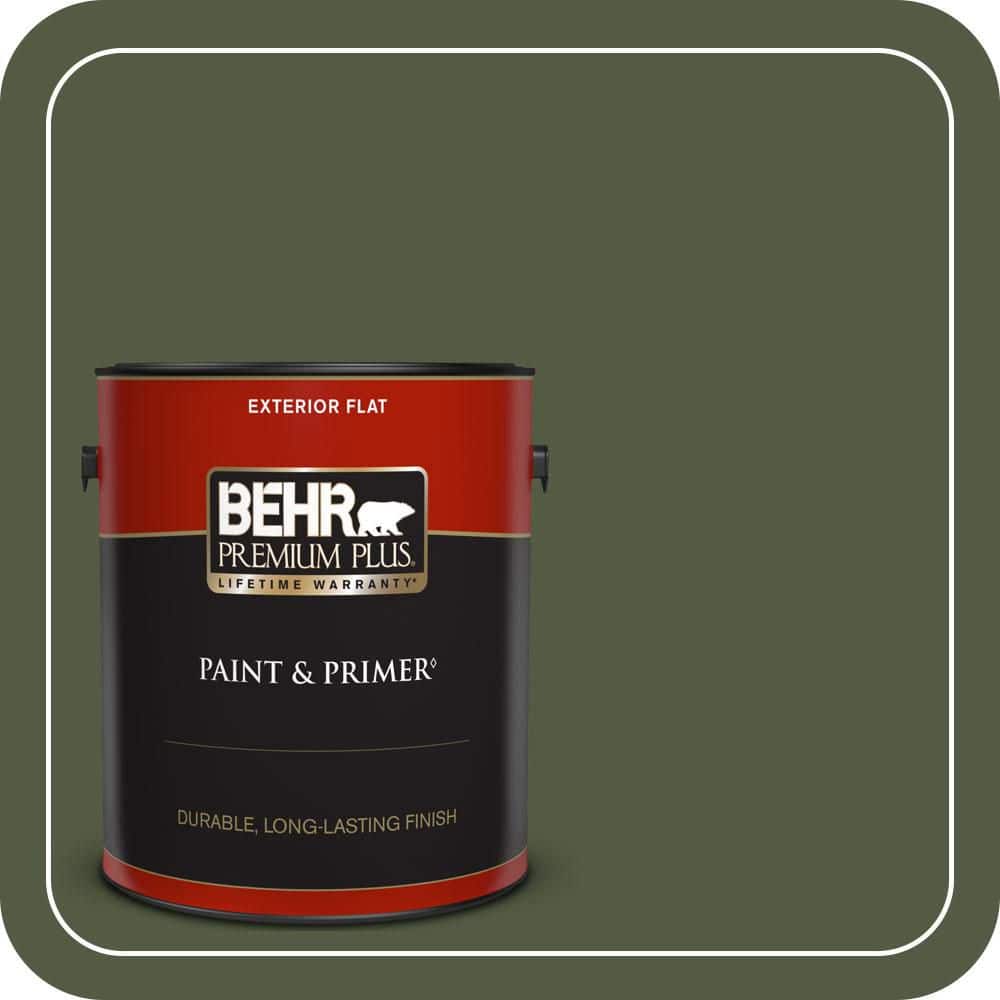 BEHR PREMIUM PLUS 1 gal. #MQ6-54 River Forest Flat Exterior Paint & Primer