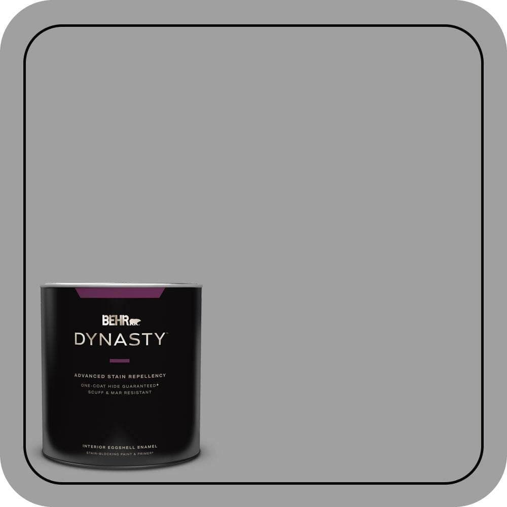 BEHR DYNASTY 1 qt. #PPU26-06 Elemental Gray Eggshell Enamel Interior Stain-Blocking Paint and Primer