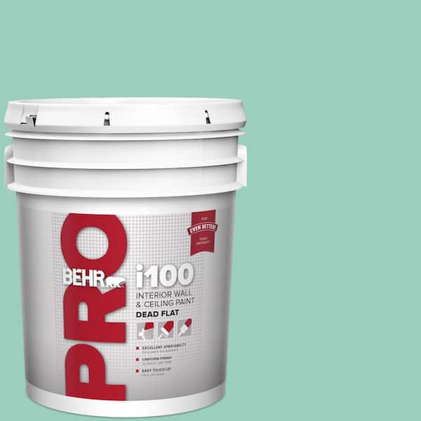 BEHR PRO 5 gal. #HDC-SM14-6 Thermal Aqua Dead Flat Interior Paint (2)