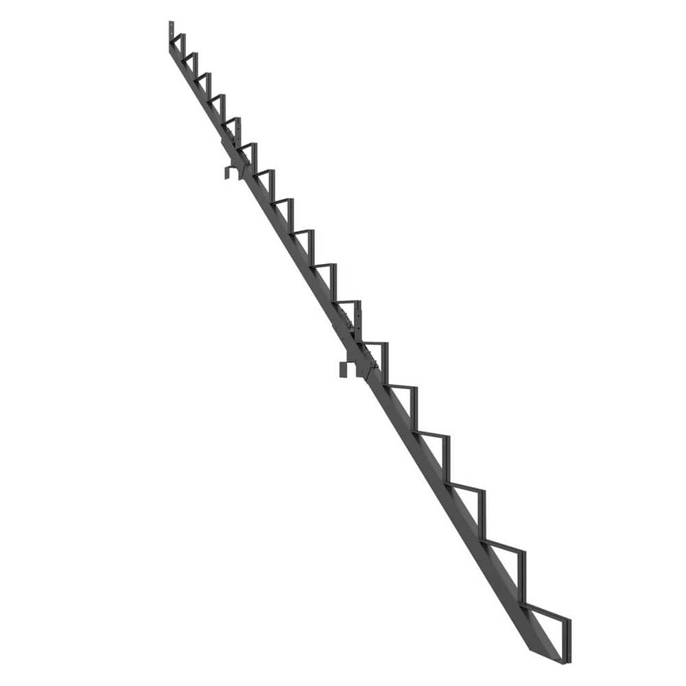 Pylex 7-1/2 in. x 10-1/4 in.-17-Steps Steel Stair Stringer Black (Includes 1 Stair Stringer) (3)