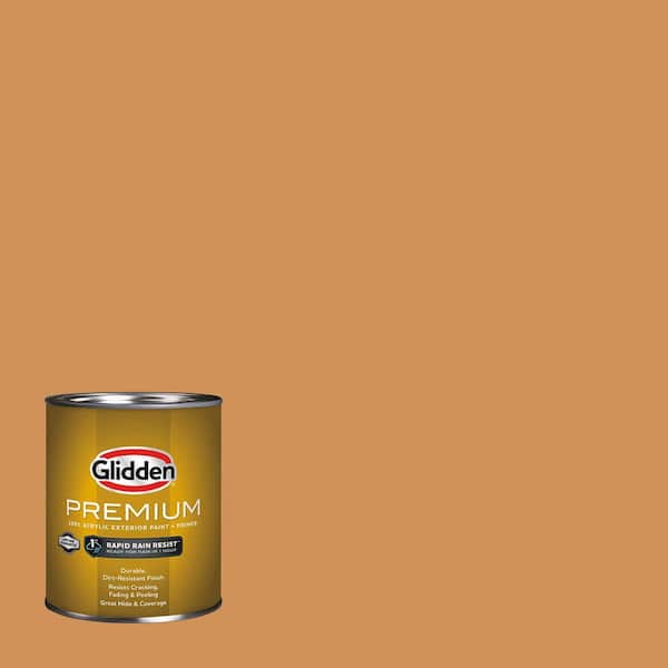 Glidden Premium 1 qt. PPG1202-6 Polo Pony Satin Exterior Latex Paint (2)
