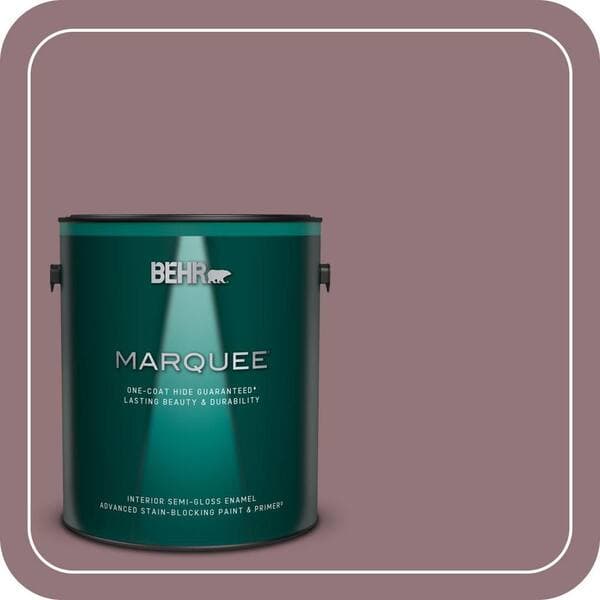BEHR PREMIUM PLUS 1 gal. #110F-5 Phantom Hue Semi-Gloss Enamel Low Odor Interior Paint & Primer (2)