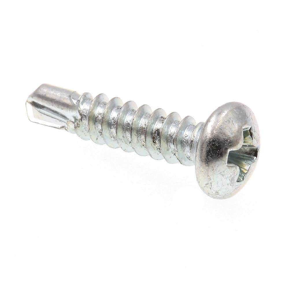 Prime-Line #8 x 3/4 in. Zinc Plated Case Hardened Steel Phillips Drive Pan Head Self-Drilling Sheet Metal Screws (100-Pack) (1)