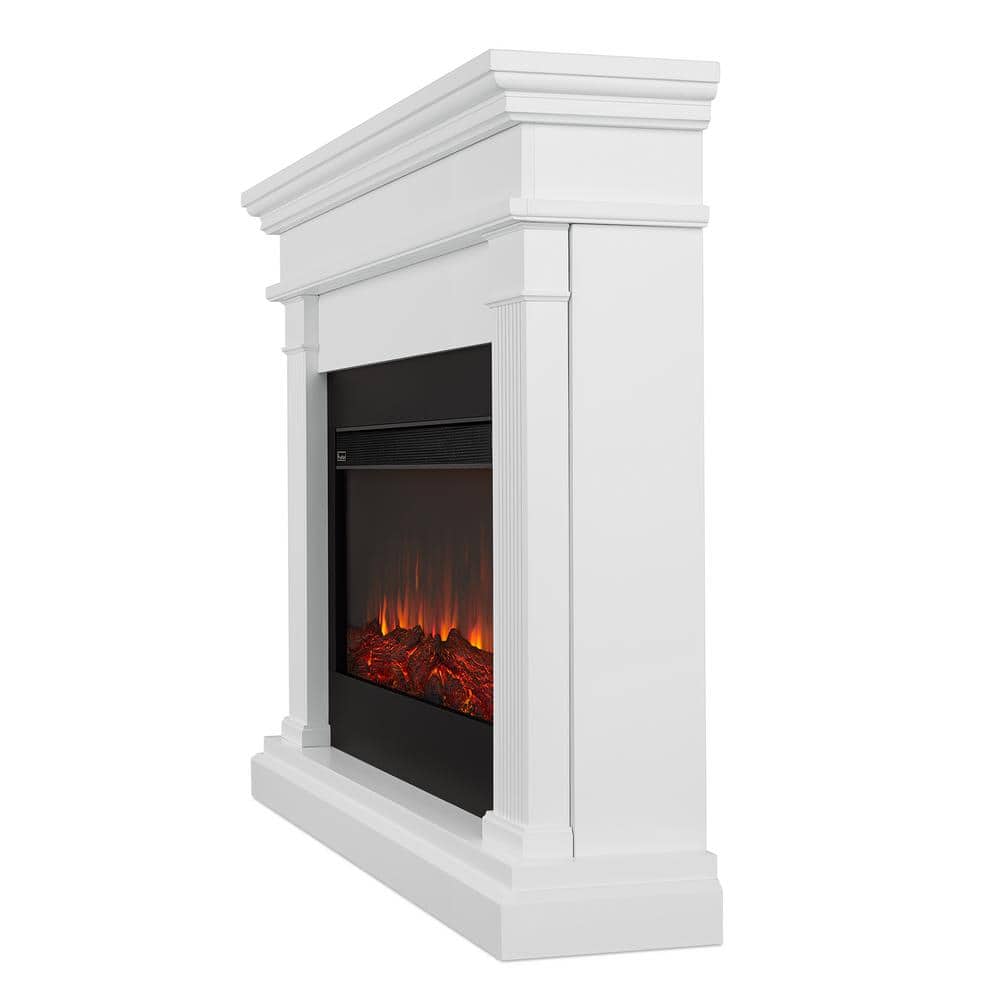 Real Flame Beau 59 in. Freestanding Electric Fireplace in White (3)