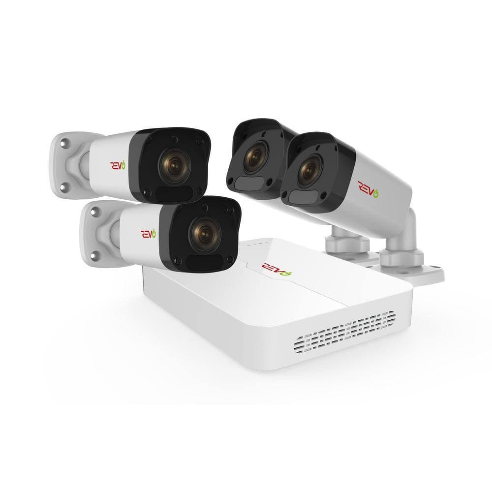 Revo Ultra HD 8-Channel 1TB NVR Surveillance System with 4 2 Megapixel Cameras