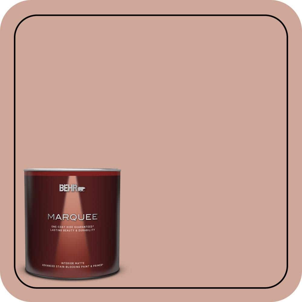 BEHR MARQUEE 1 qt. #PPU2-08 Pink Ginger Matte Interior Paint & Primer