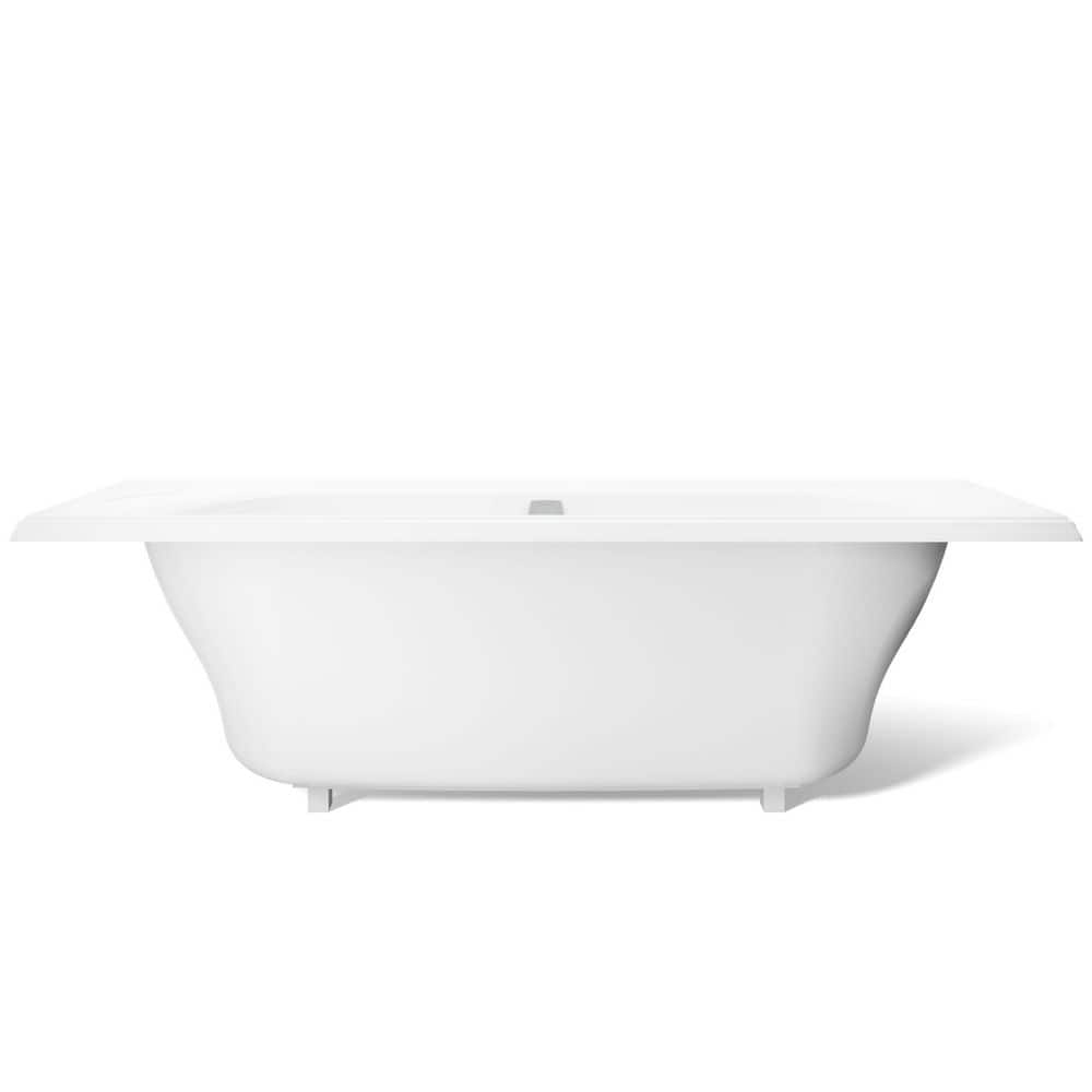 KOHLER Memoirs 72 in. x 42 in. Rectangular Soaking Bathtub with Center Drain in White (3)