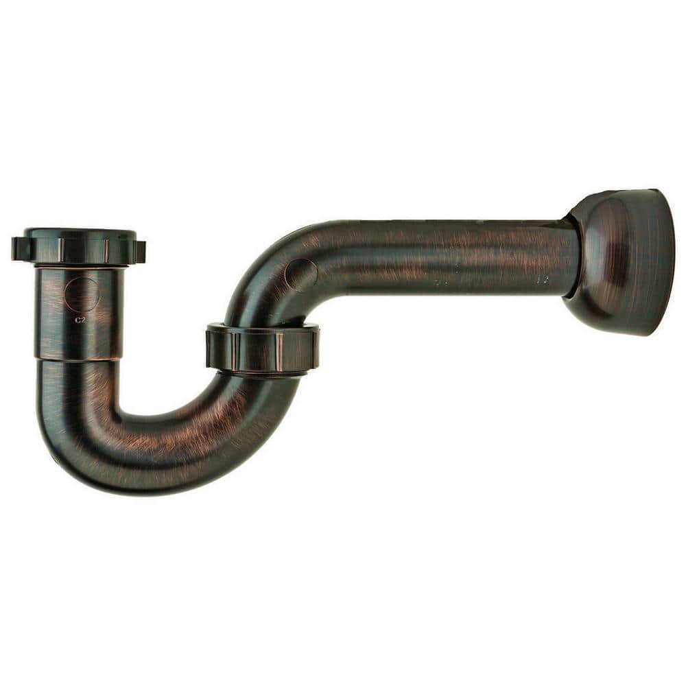 PF WaterWorks 1-1/2 in. Decorative ABS Plastic P-Trap in ABS Plastic in Oil Rubbed Bronze (1)