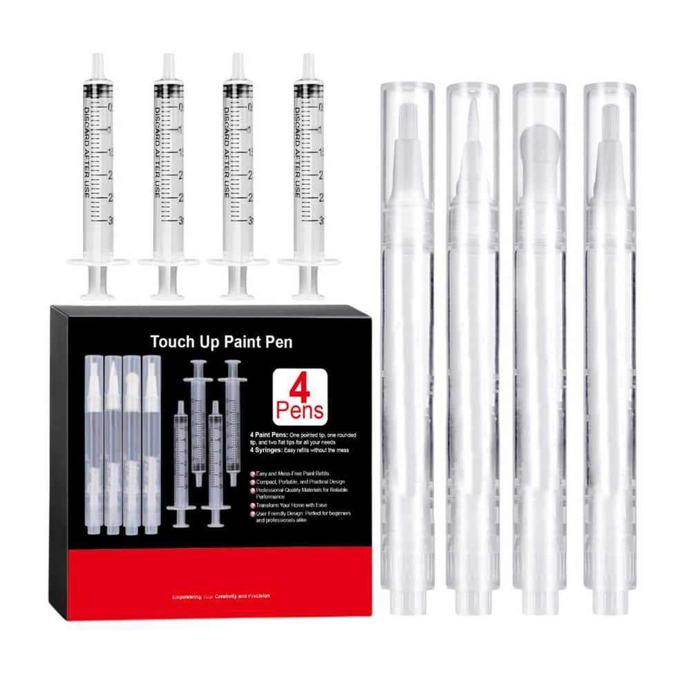 Unbranded 8 Piece White Multi-Tip Touch Up Paint Pen Set for Wall Window Wood Furniture Cabinet Repair Pack