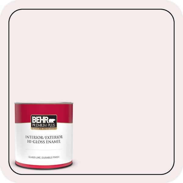BEHR PREMIUM PLUS 1 qt. #PR-W05 Sweet Roses Hi-Gloss Enamel Interior/Exterior Paint & Primer (2)