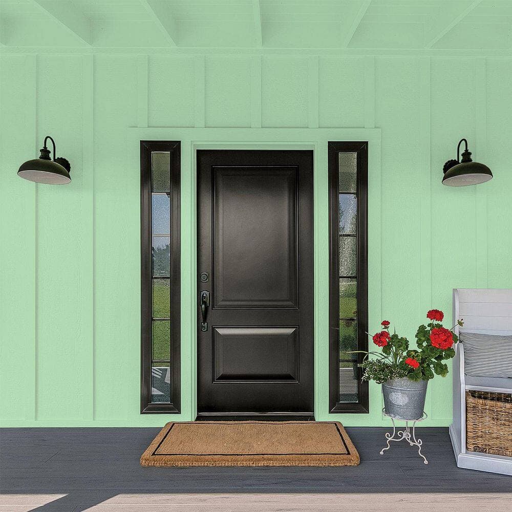 Glidden Premium 1 qt. PPG1131-4 French Market Flat Exterior Latex Paint (4)