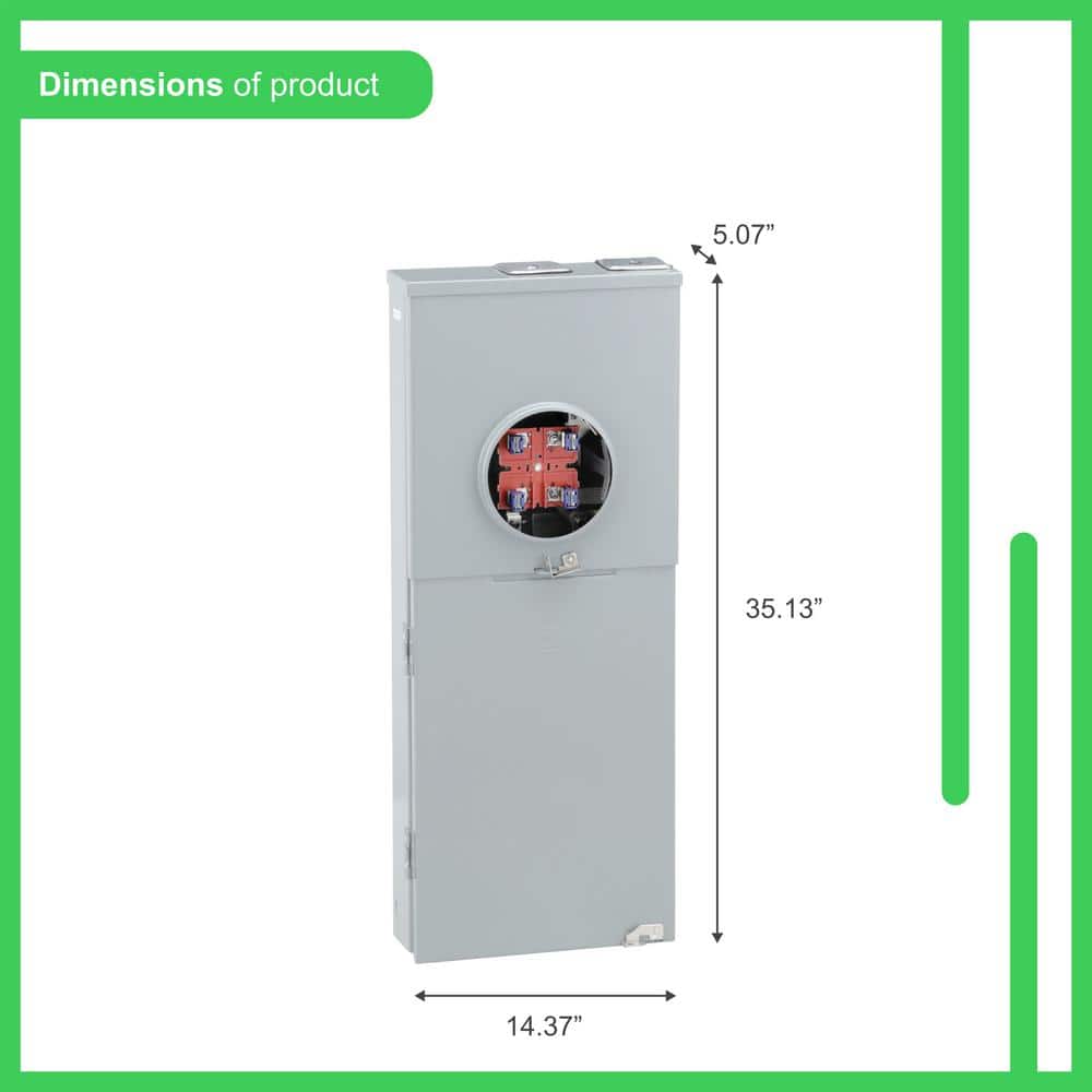 Square D Homeline 200 Amp 8-Space 16-Circuit Outdoor Ringless Overhead/Underground Main Breaker CSED (3)