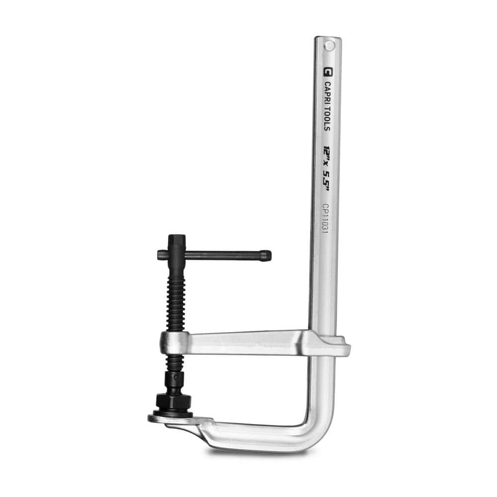 Capri Tools 12 in. Heavy Duty All Steel Bar Clamp with 5-1/2 in. Throat Depth and 2645 lb. Clamping Force (1)