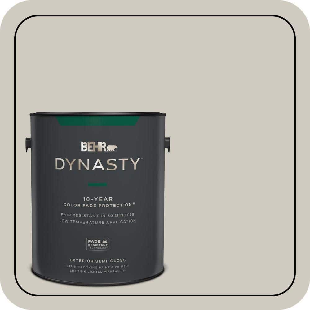 BEHR DYNASTY 1 gal. Designer Collection #DC-007 Tranquil Gray Semi-Gloss Exterior Stain-Blocking Paint & Primer
