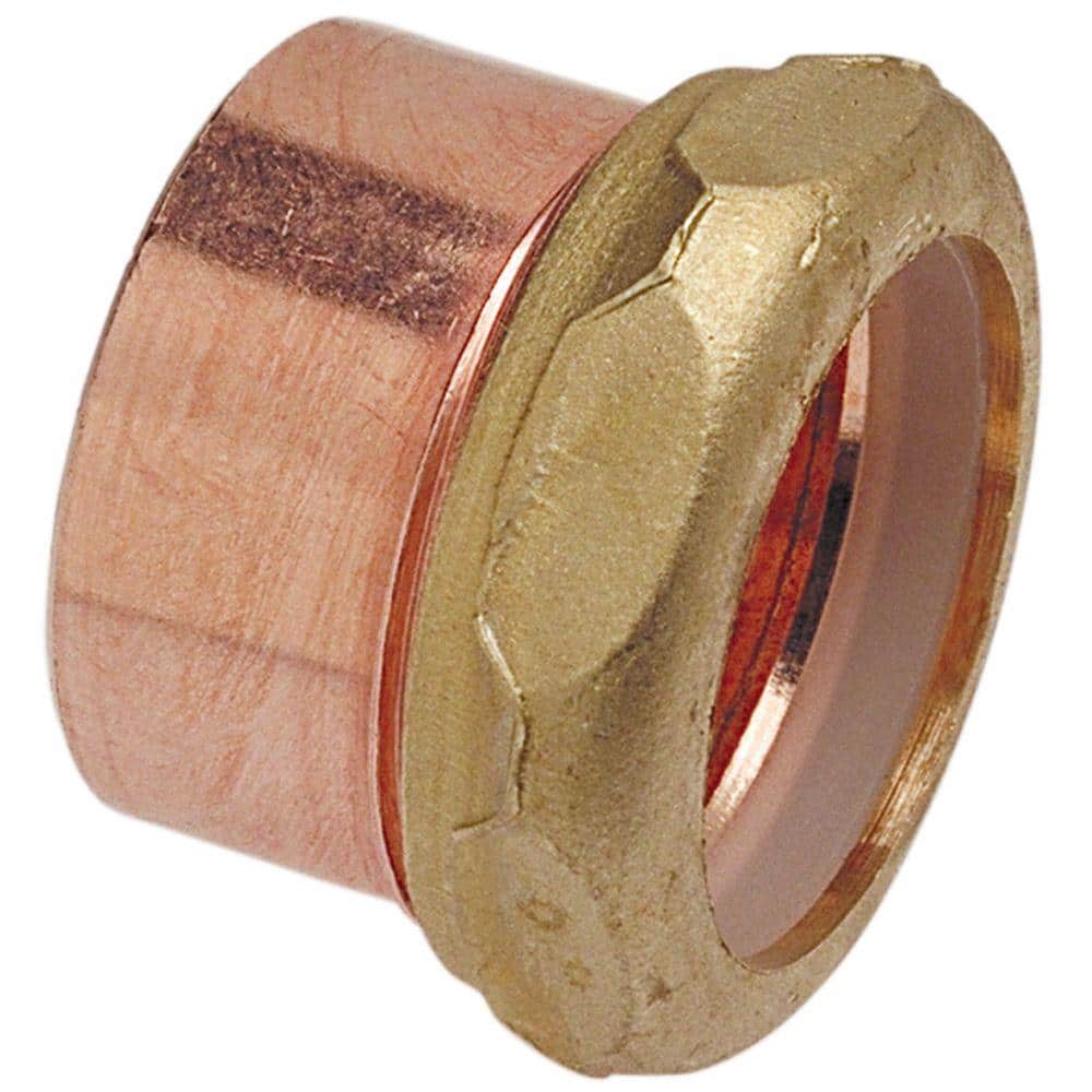 Everbilt 1-1/4 in. x 1-1/4 in. Copper DWV Cup x Slip-Joint Trap Adapter Fitting (1)