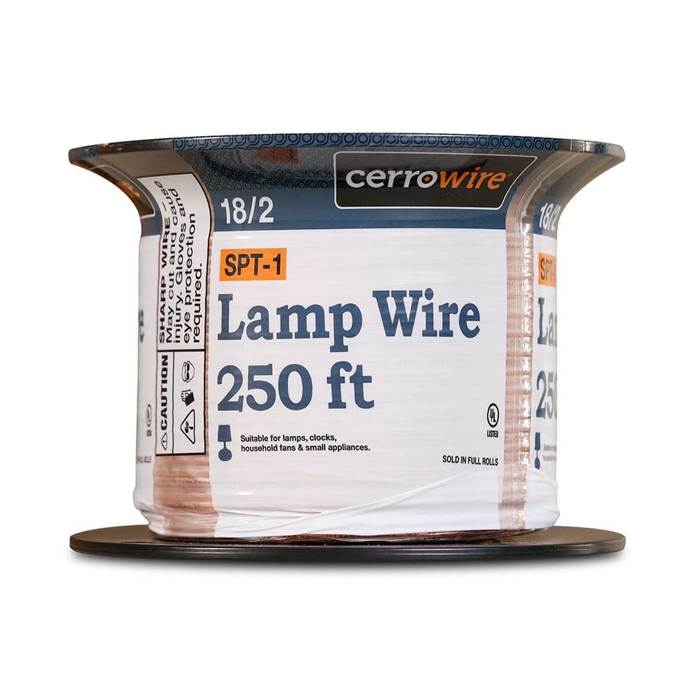 Cerrowire 250 ft. 18/2 Clear Stranded SPT-1 Copper Lamp Wire (3)