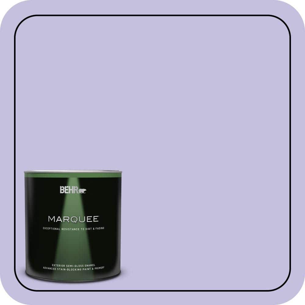 BEHR MARQUEE 1 qt. #630A-3 Weeping Wisteria Semi-Gloss Enamel Exterior Paint & Primer