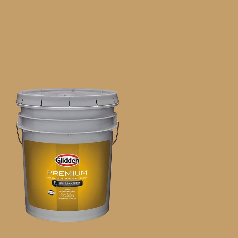 Glidden Premium 5 gal. PPG1090-5 Good Life Flat Exterior Latex Paint