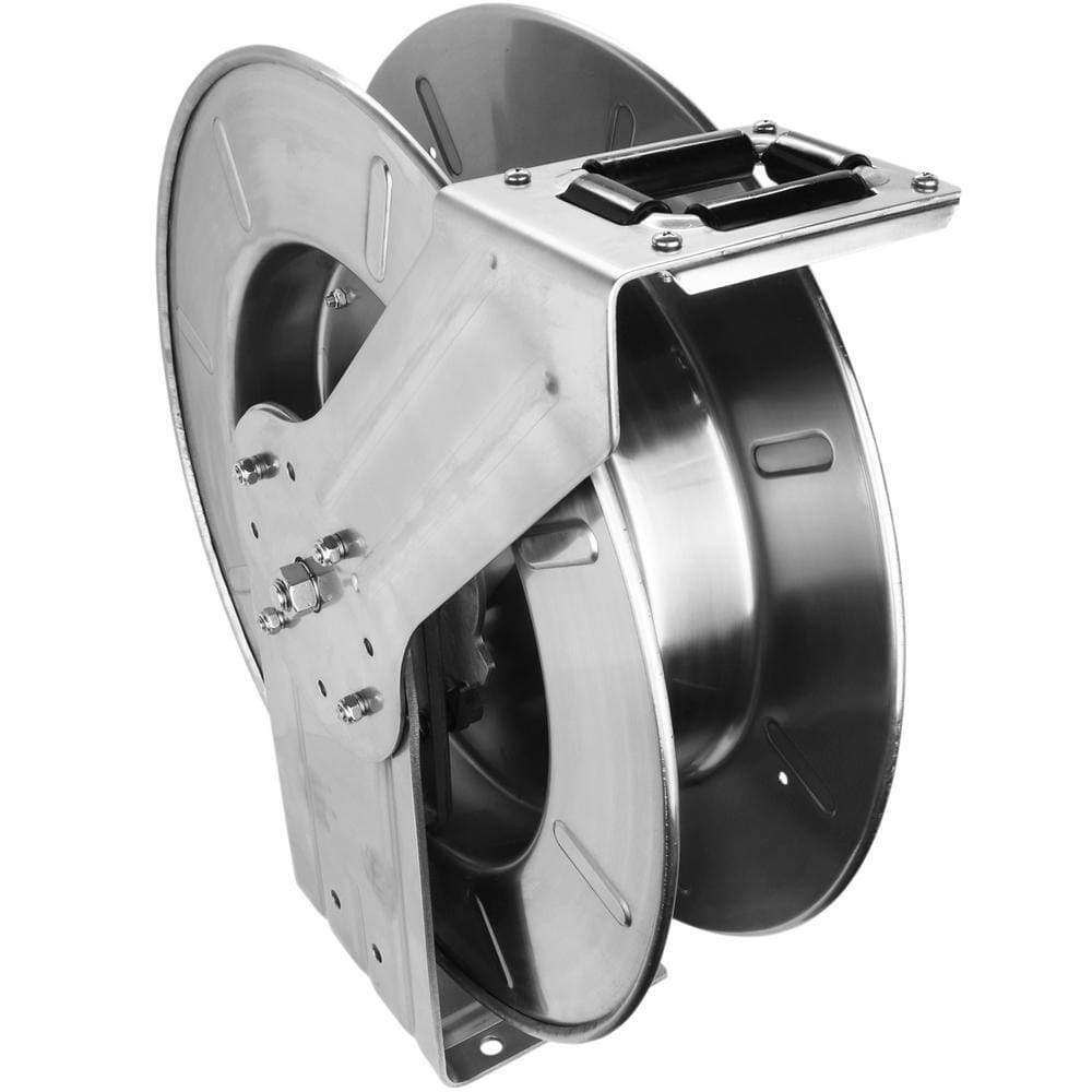 Milton 1/2 in. NPT Hose Capacity 25 ft., 35 ft., and 50 ft. 300 PSI Stainless Steel Hose Reel Retractable (3)