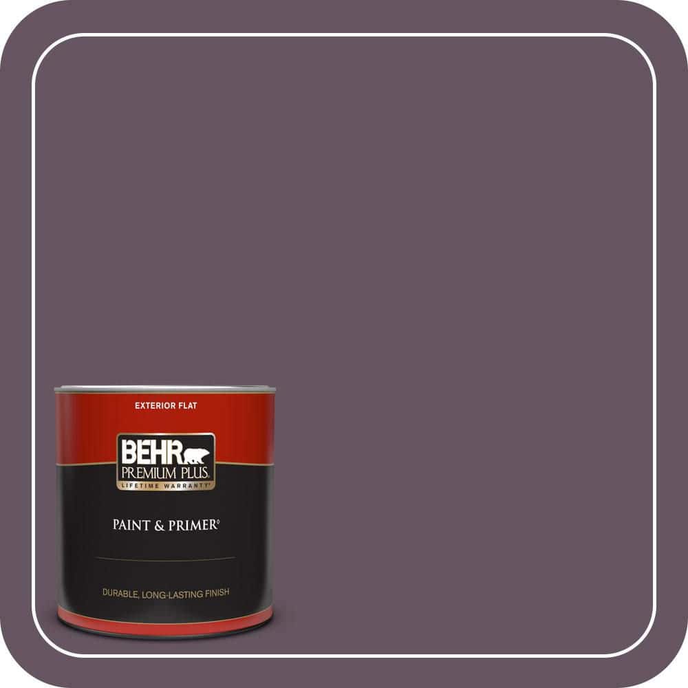 BEHR PREMIUM PLUS 1 qt. #690F-7 Indulgent Flat Exterior Paint & Primer