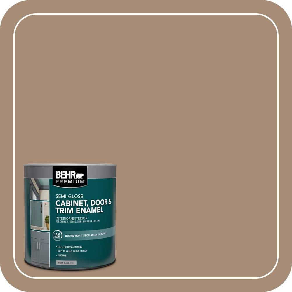 BEHR PREMIUM 1 qt. #SC-121 Sandal Semi-Gloss Enamel Interior/Exterior Cabinet, Door & Trim Paint