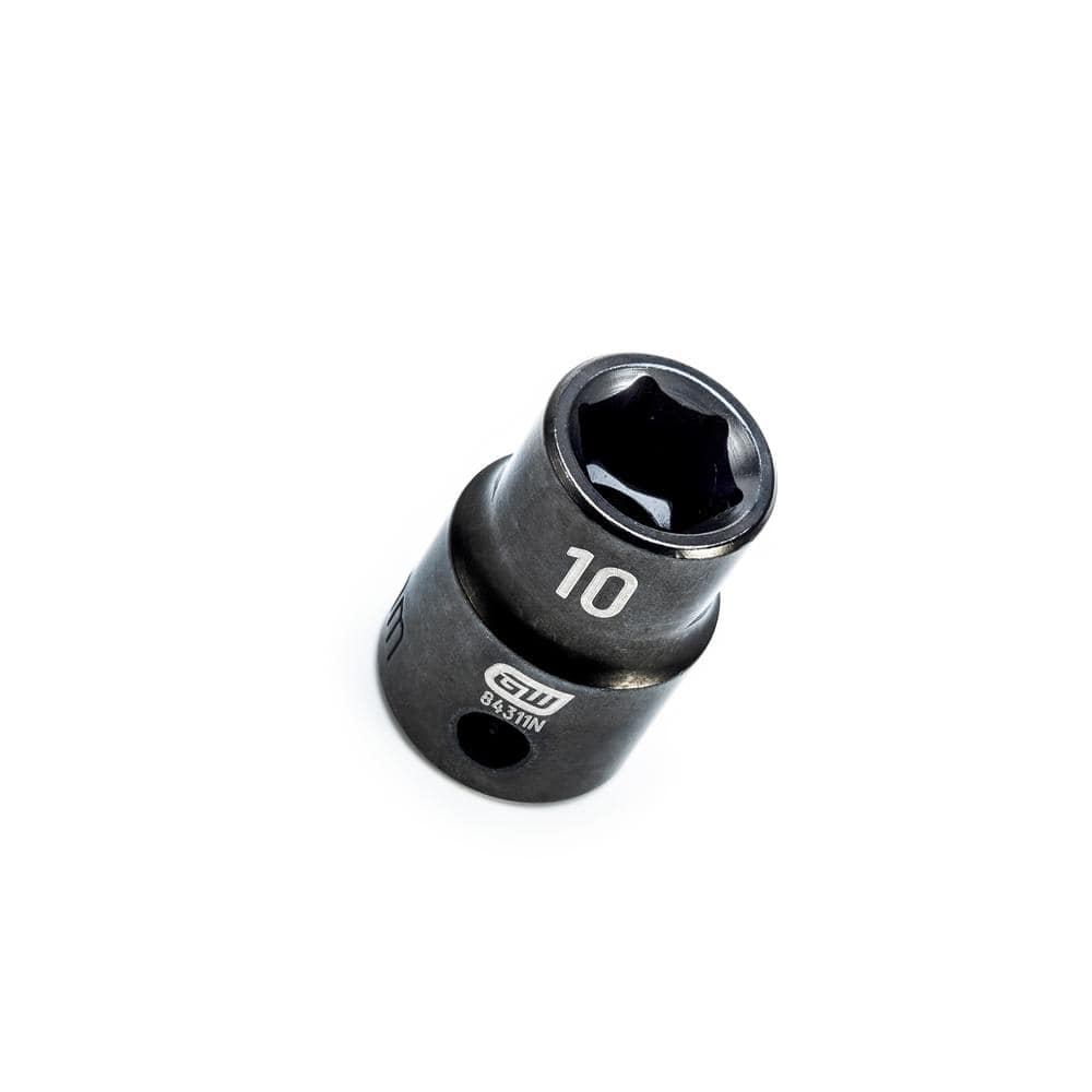 GEARWRENCH 3/8 in. Drive 6 Point Metric Standard Impact Socket 10 mm (3)