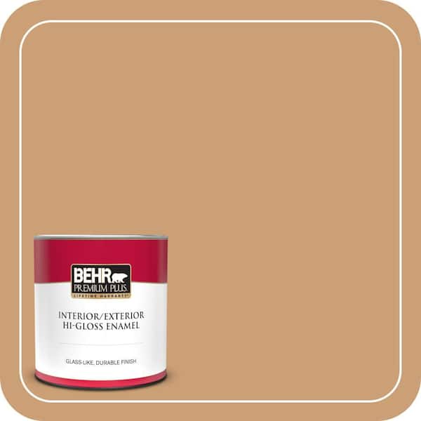 BEHR PREMIUM PLUS #ICC-62 Pumpkin Butter Enamel Low Odor & Primer (4)