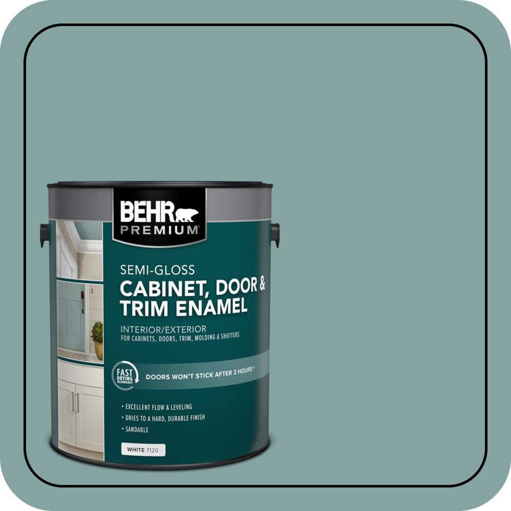 BEHR PREMIUM 1 gal. #PPU13-08 Venus Teal Semi-Gloss Enamel Interior/Exterior Cabinet, Door & Trim Paint