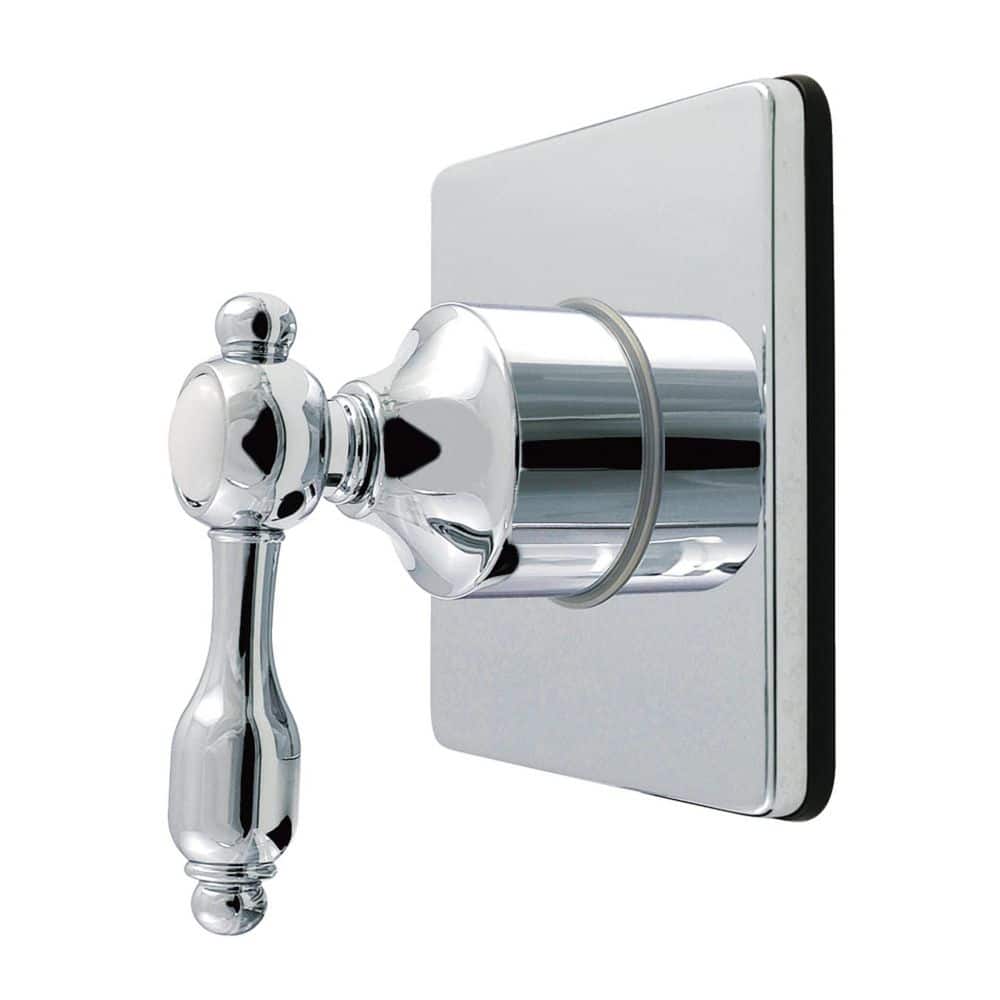 Kingston Brass Tudor 3/4 in. Single-Handle 1-Hole Wall Mount 6-Way Diverter Valve with Trim Kit in Polished Chrome