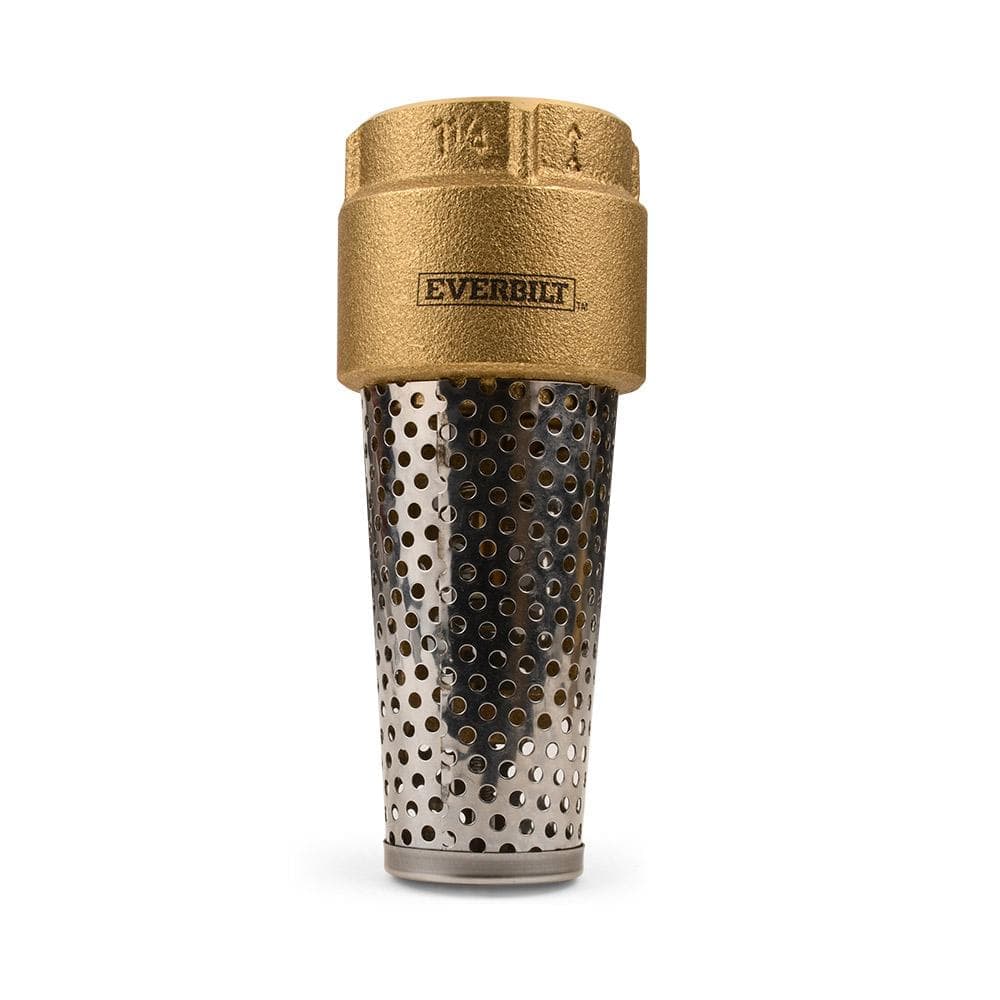 Everbilt 1-1/4 in. Brass Foot Valve
