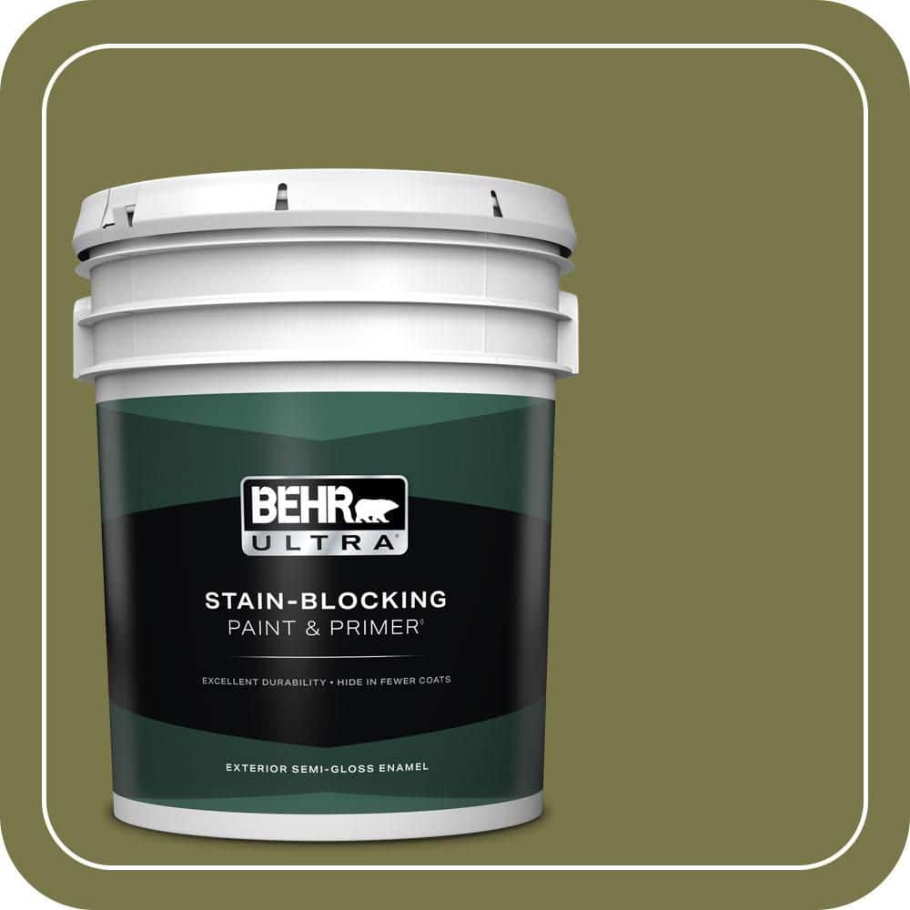 BEHR ULTRA 5 gal. #S340-7A Garnish Semi-Gloss Enamel Exterior Paint & Primer