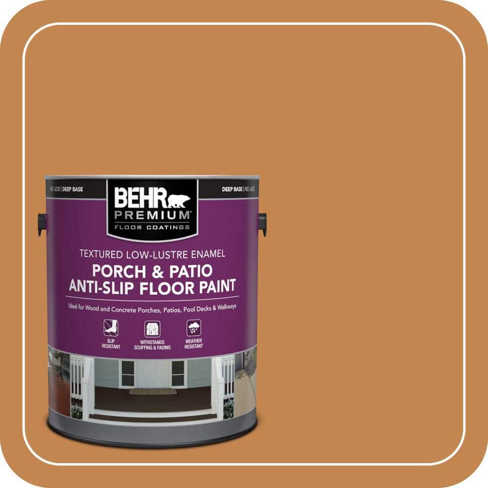 BEHR PREMIUM 1 gal. #PPU4-03 Butter Rum Textured Low-Lustre Enamel Interior/Exterior Porch and Patio Anti-Slip Floor Paint (1)