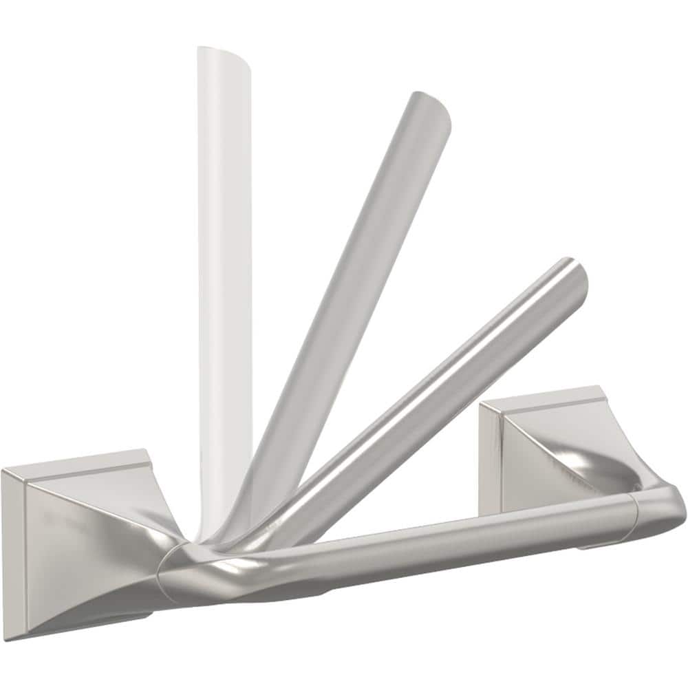 Delta Everly Wall Mount Pivot Arm Toilet Paper Holder Bath Hardware Accessory in Brushed Nickel (4)