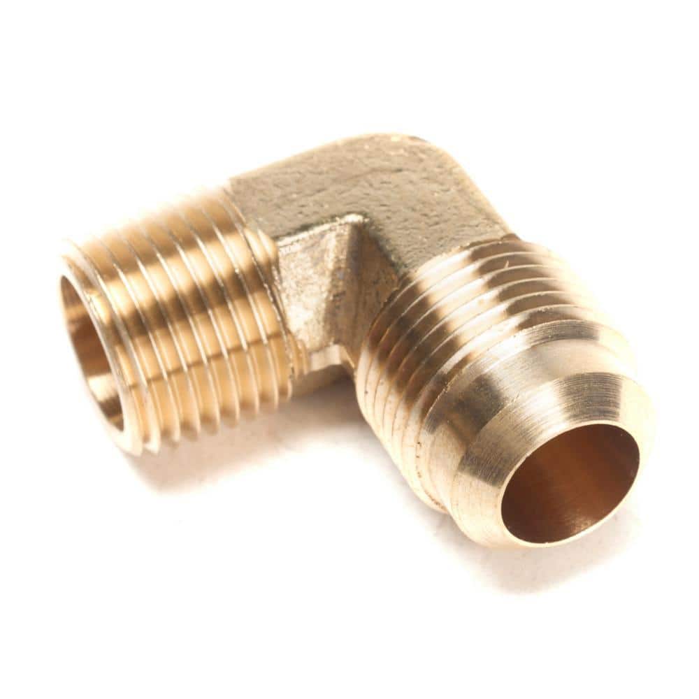 LTWFITTING 5/8 in. Flare x 1/2 in. MIP Brass Flare 90-Degree Elbow Fitting (5-Pack)