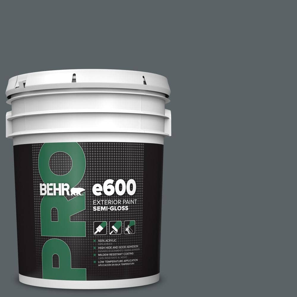 BEHR PRO 5 gal. #HDC-AC-25 Blue Metal Semi-Gloss Exterior Paint
