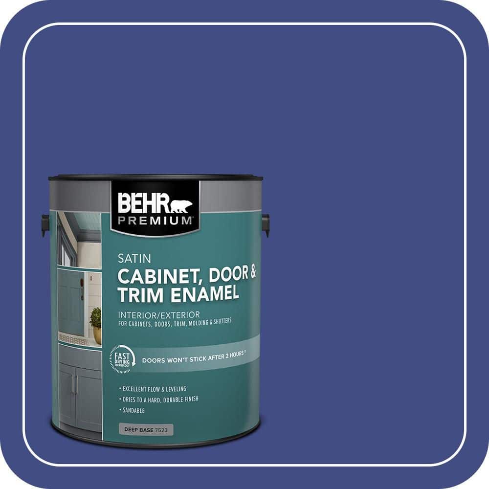 BEHR PREMIUM 1 gal. #MQ5-48 Boudoir Blue Satin Enamel Interior/Exterior Cabinet, Door & Trim Paint