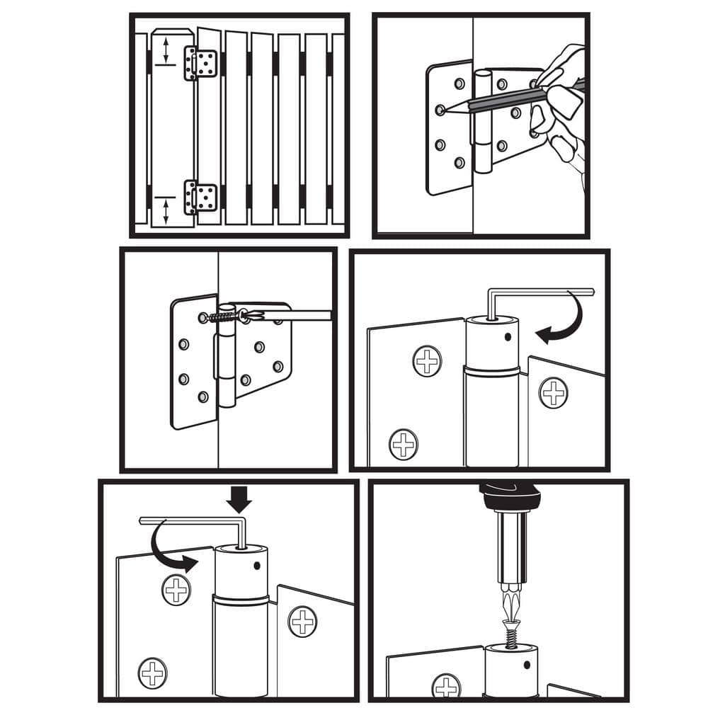 Everbilt 3-1/2 in. Standard Black Spring Tee Hinge (4)