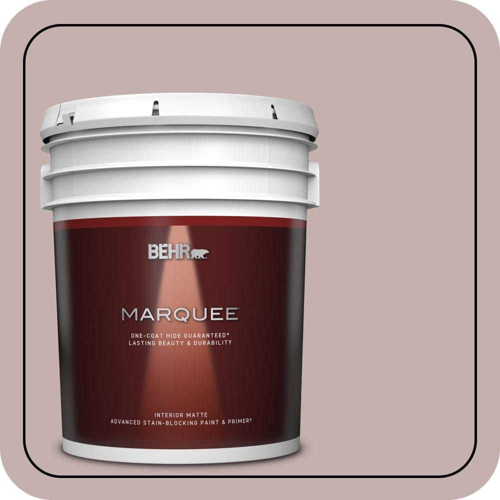 BEHR MARQUEE 5 gal. #MQ1-45 Versailles Rose One-Coat Hide Matte Interior Paint & Primer