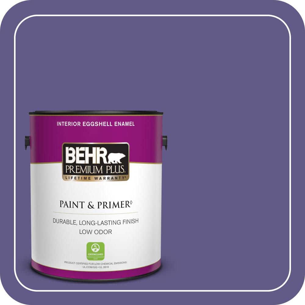BEHR PREMIUM PLUS 1 gal. #S-G-640 Purple Balloon Eggshell Enamel Low Odor Interior Paint & Primer