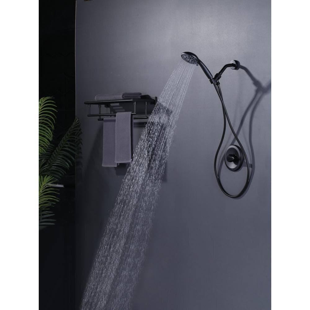 IVIGA Single Handle 6 -Spray Shower Faucet 1.8 GPM with 360 Degree Swivel in. Matte Black (2)