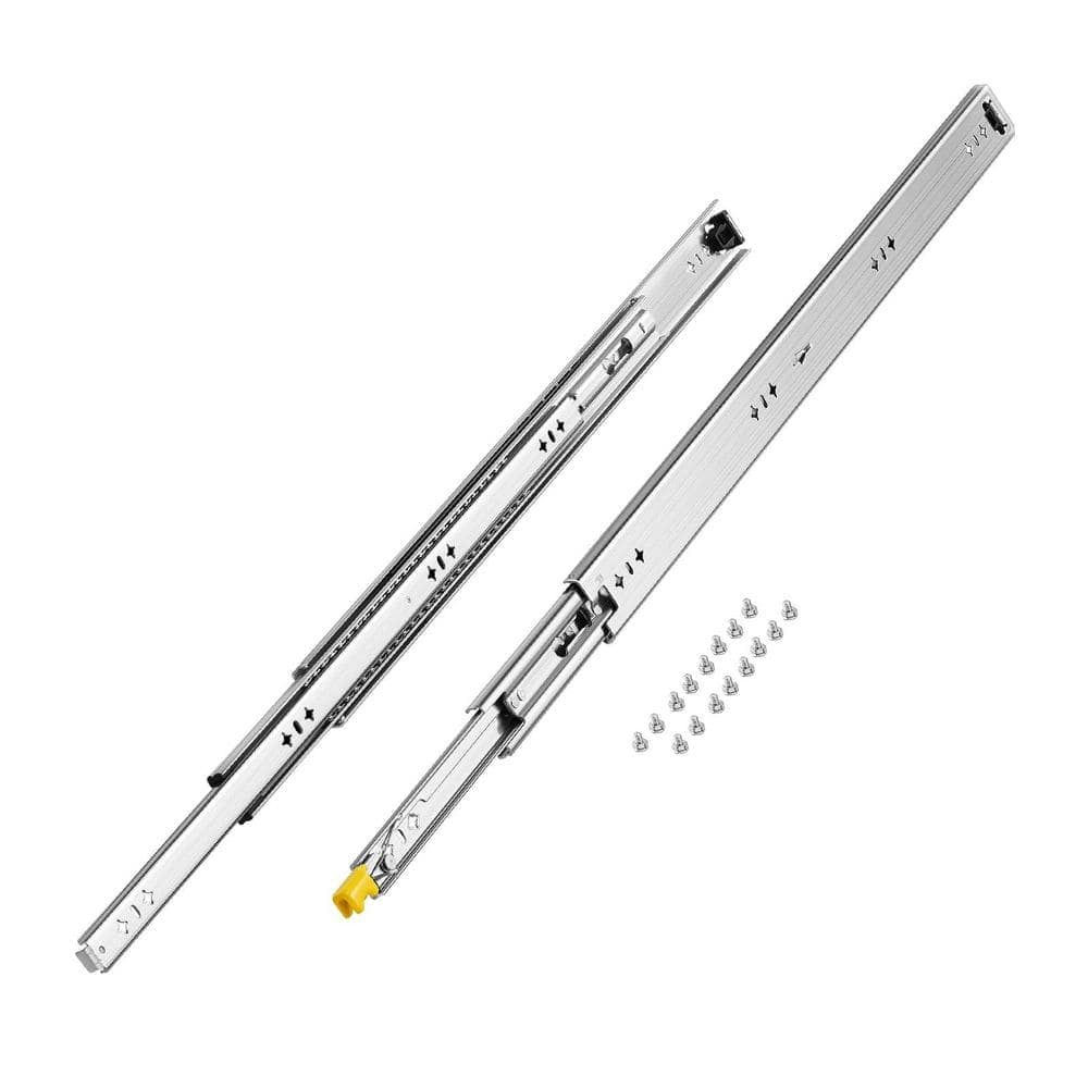 VEVOR 30 in. Galvanized Steel Side Mount Full Extension Drawer Slides, Set of 2 Rails, Locking Ball Bearing, 250 lbs. Capacity (1)