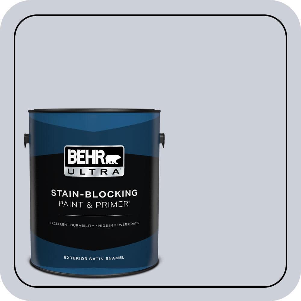 BEHR ULTRA 1 gal. #620E-2 Naturally Calm Satin Enamel Exterior Paint & Primer