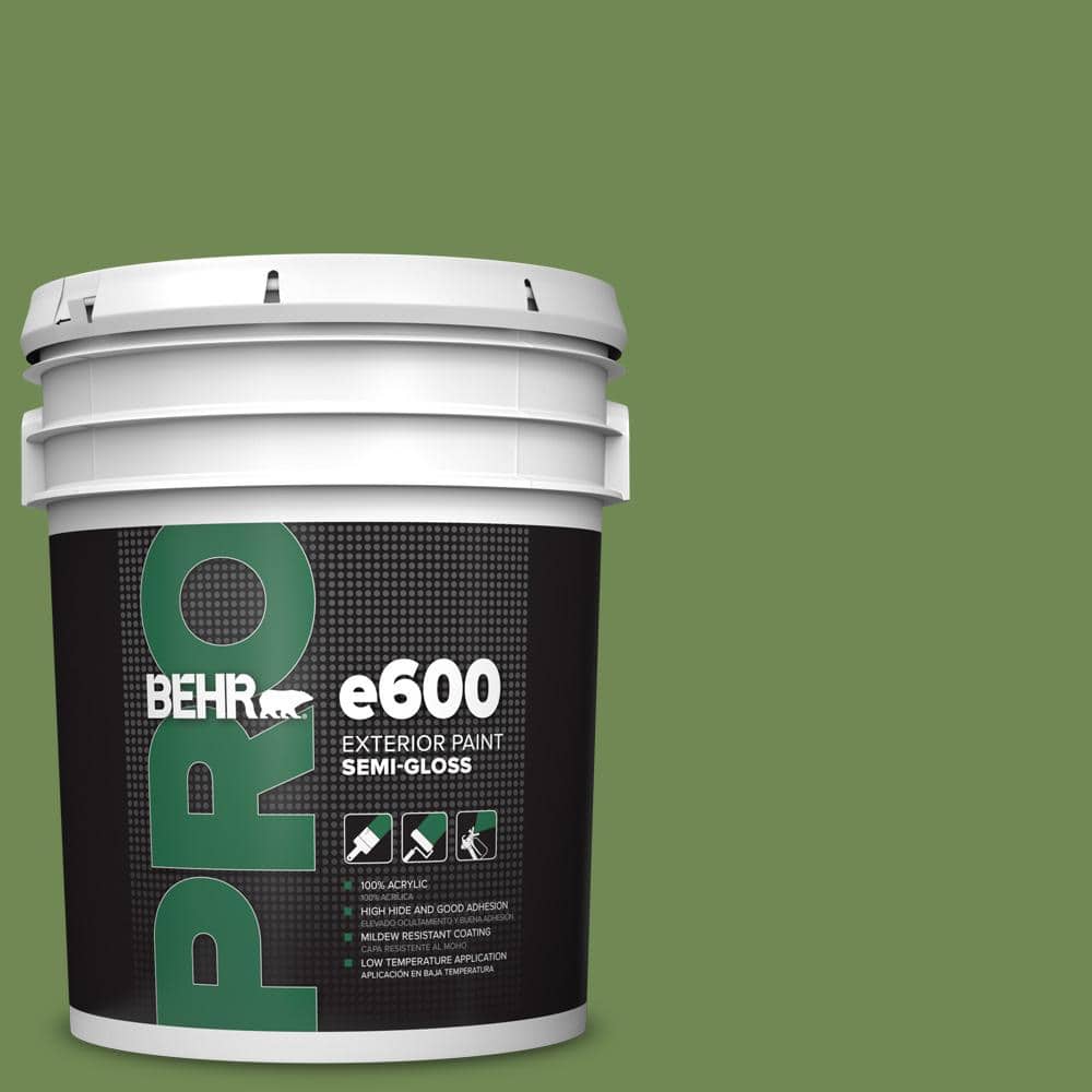 BEHR PRO 5 gal. #M370-6 Snip of Parsley Semi-Gloss Exterior Paint