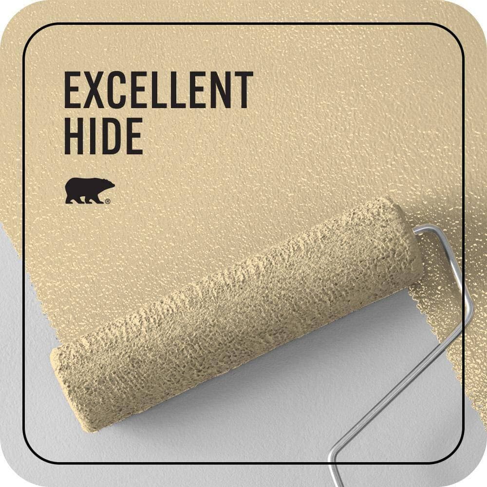 BEHR PREMIUM PLUS 1 gal. #P260-3 Vanilla Ice Cream Ceiling Flat Interior Paint & Primer (3)