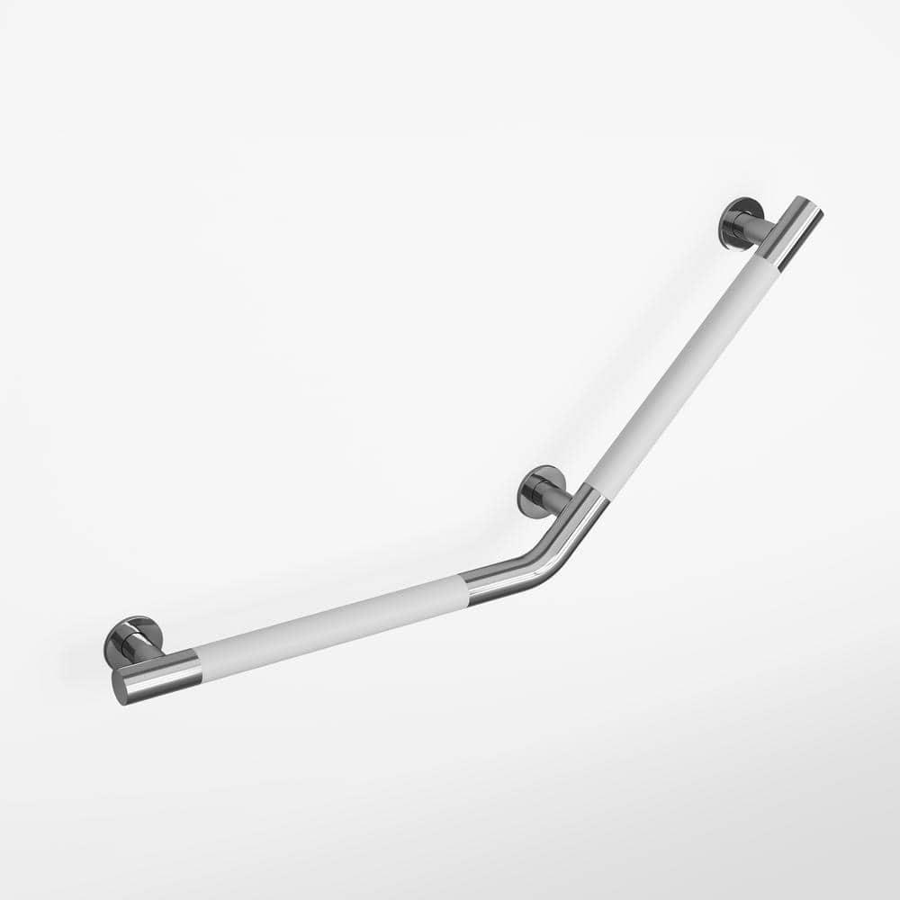 Swiss Madison Auvergne 18 in. x 18 in. Angled Grab Bar in Matte White (1)