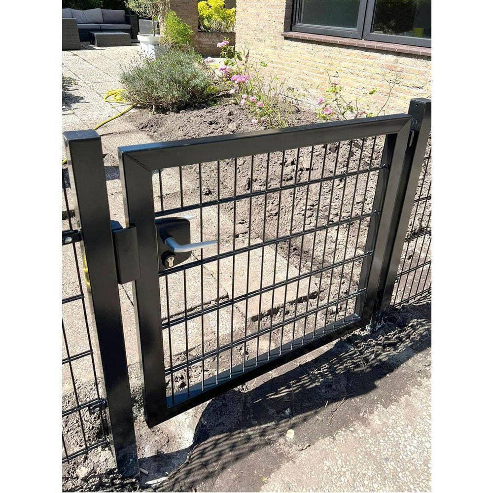 TARTER Classic 4 ft. x 4 ft. Black Steel Residential Fence Gate (3)