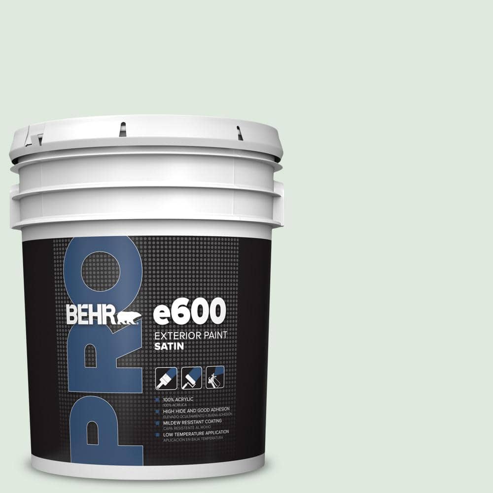 BEHR PRO 5 gal. #460E-1 Meadow Light Satin Exterior Paint