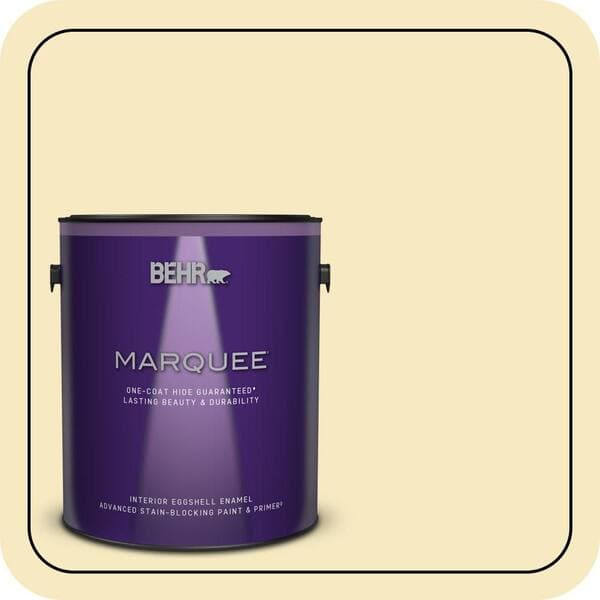 BEHR MARQUEE 1 gal. #T15-9 Dandelion Tea Eggshell Enamel Interior Paint & Primer (2)